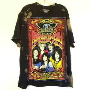 Aerosmith World Tour 2014 Black Graphic Vintage T shirt